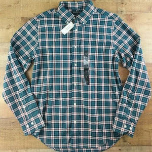 Banana Republic Mens Plaid Shirt Long Sleeve